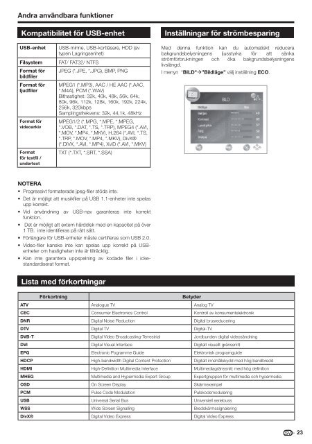 LC-32DH500E/S/DH510E/S Operation-Manual SE - Sharp