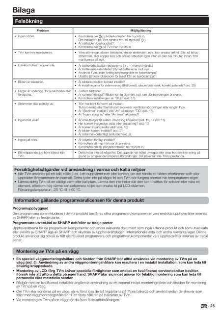 LC-32DH500E/S/DH510E/S Operation-Manual SE - Sharp