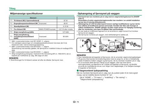 LC-60LE840E/RU/LE841E/S Operation-Manual DK - Sharp