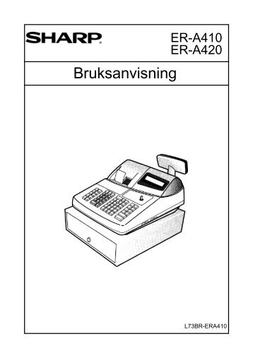 ER-A410/A420 Operation-Manual SE - Sharp