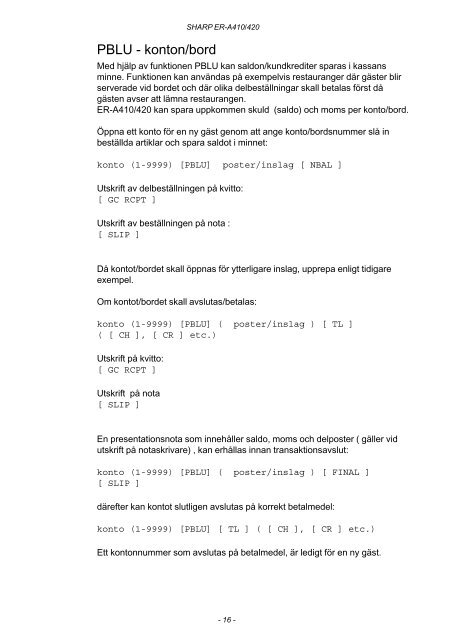 ER-A410/A420 Operation-Manual SE - Sharp