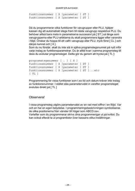 ER-A410/A420 Operation-Manual SE - Sharp