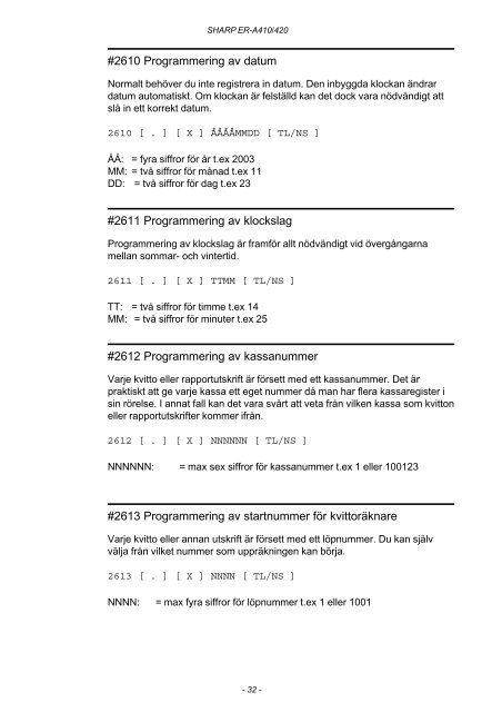 ER-A410/A420 Operation-Manual SE - Sharp