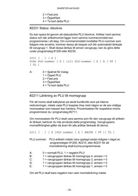 ER-A410/A420 Operation-Manual SE - Sharp