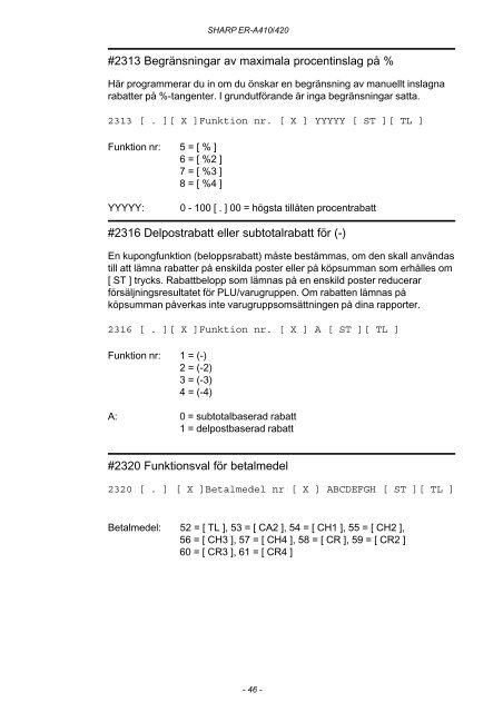 ER-A410/A420 Operation-Manual SE - Sharp