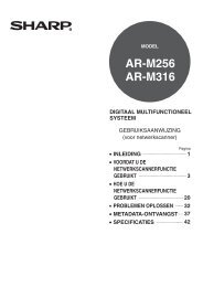 AR-M256/M316 Operation-Manual Network-Scanner NL - Sharp