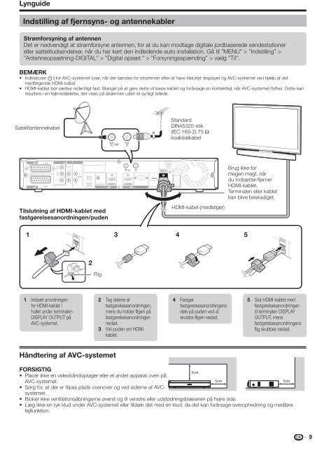 LC-52/65XS1E/TU-X1E Operation-Manual DK - Sharp