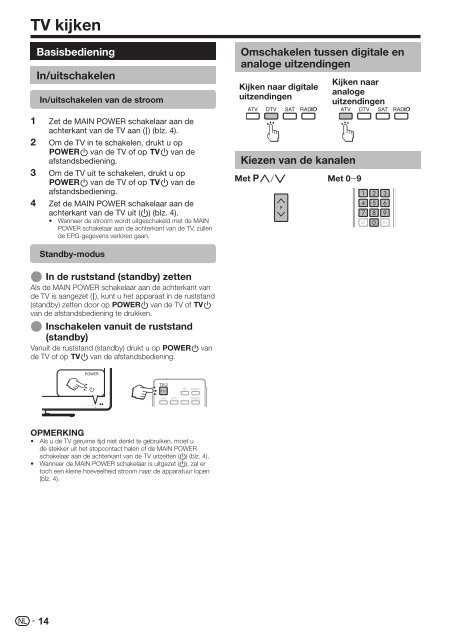 LC-40/46LE820E/LE810E/52LE820E Operation-Manual NL - Sharp