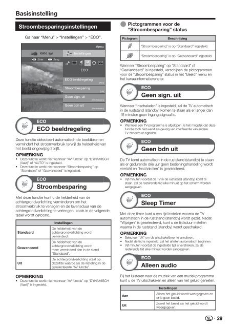 LC-40/46LE820E/LE810E/52LE820E Operation-Manual NL - Sharp