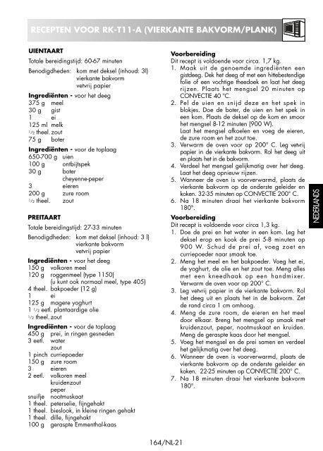 R-939-A/93ST-AA Operation-Manual DE FR NL - Sharp