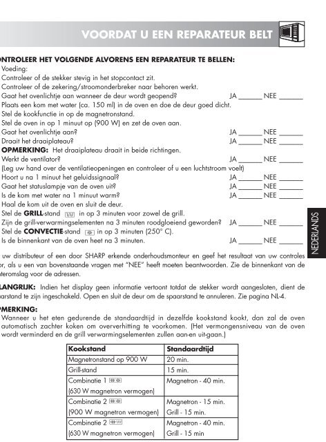 R-939-A/93ST-AA Operation-Manual DE FR NL - Sharp