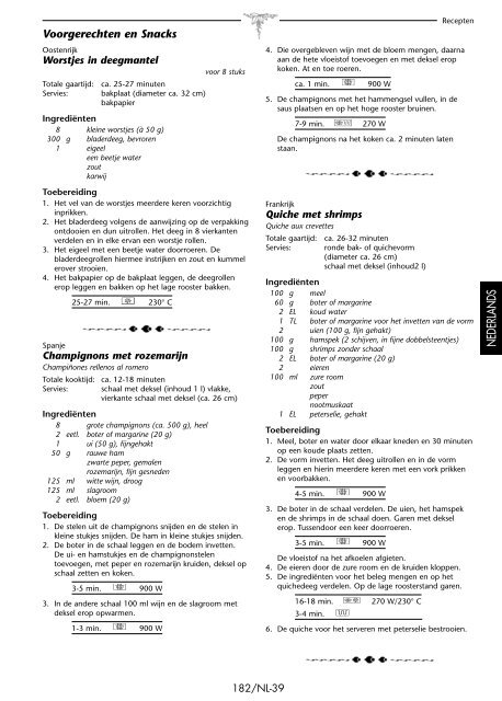 R-939-A/93ST-AA Operation-Manual DE FR NL - Sharp