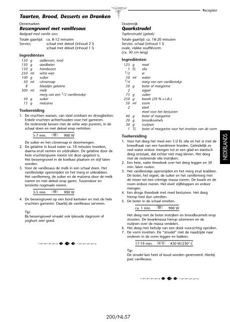 R-939-A/93ST-AA Operation-Manual DE FR NL - Sharp