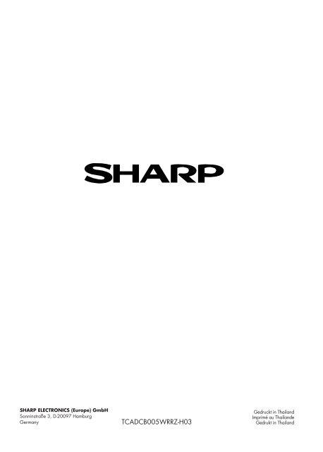 R-939-A/93ST-AA Operation-Manual DE FR NL - Sharp