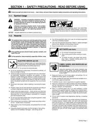 section 1 − safety precautions - read before using - Miller Electric