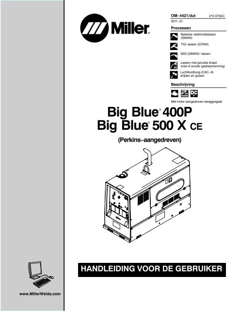 Big Blue 400P Big Blue 500 X CE - Miller Electric