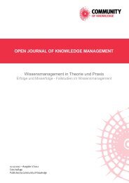 OPEN JOURNAL OF KNOWLEDGE MANAGEMENT ...