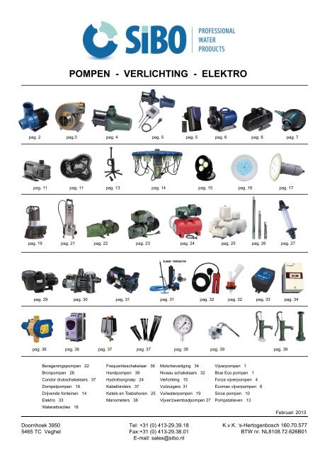 pompen - verlichting - elektro 2013 - SIBO