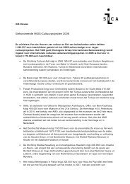 Gehonoreerde HGIS-Cultuurprojecten 2006 - Sica
