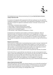 Informatiebijeenkomst over culturele samenwerking met de ... - Sica