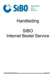Handleiding SIBO Internet Bestel Service