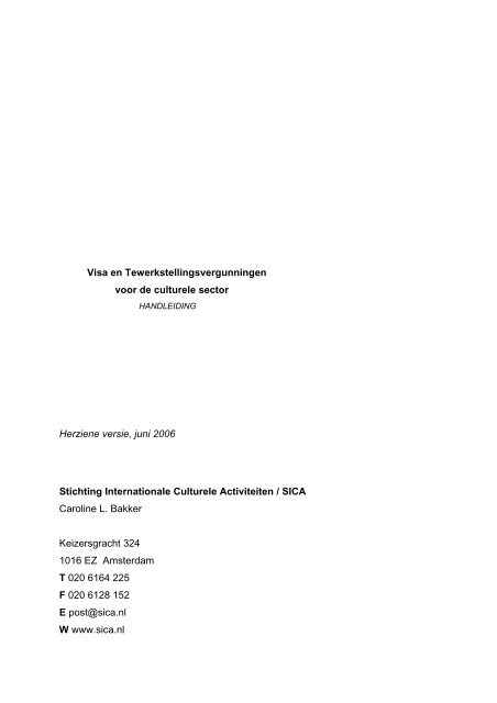Visa en Tewerkstellingsvergunningen - Sica