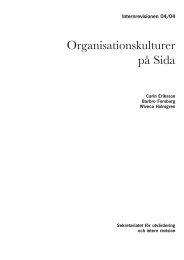 Organisationskulturer på Sida