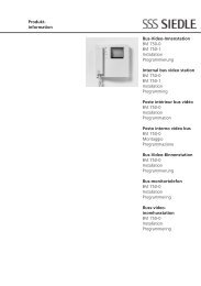 Produkt- information Bus-Video-Innenstation BVI 750-0 BVI ... - Siedle