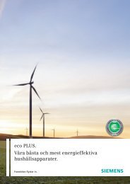 eco PLUS. Våra bästa och mest energieffektiva ... - Siemens