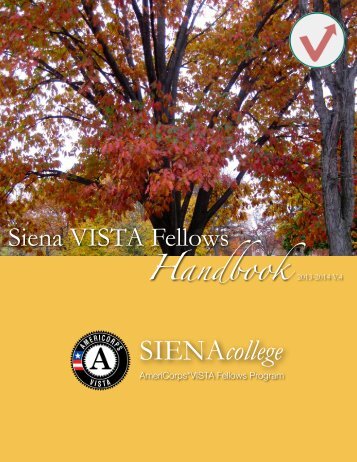 Siena College AmeriCorps VISTA Fellows Program Handbook