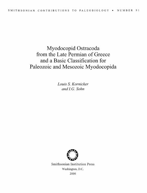 Myodocopid Ostracoda from the Late Permian of Greece and a ...
