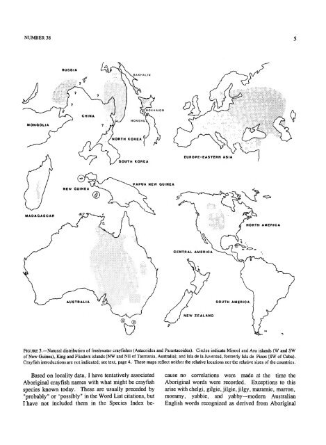 A Dictionary of Non-Scientific Names of Freshwater Crayfishes ...