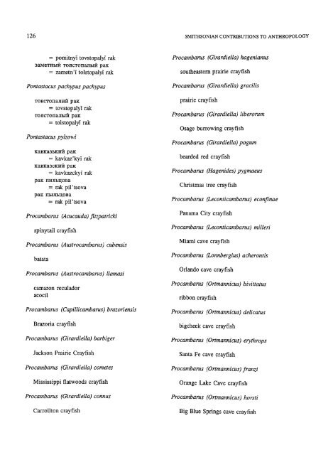 A Dictionary of Non-Scientific Names of Freshwater Crayfishes ...