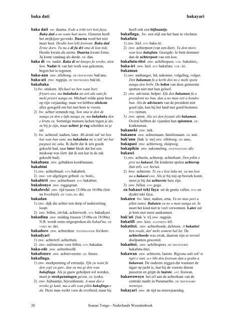 Wortubuku fu Sranan Tongo - SIL International