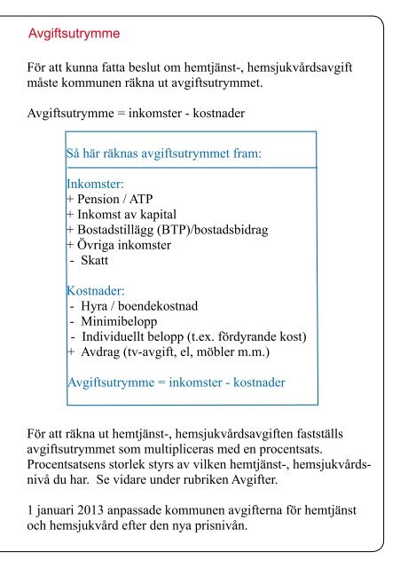 Broschyr om avgifter - Simrishamn Kommun