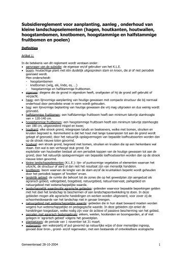 Subsidiereglement landschapselementen.pdf - Stad Sint-Niklaas