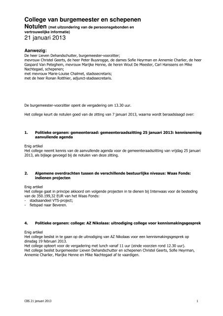 College 2013-01-21.pdf - Stad Sint-Niklaas