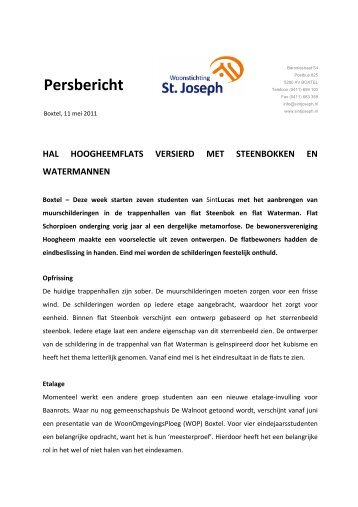 Hal hoogheemflats versierd met stee… - Woonstichting St. Joseph