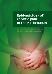 Epidemiology of chronic pain in the Netherlands - SIP