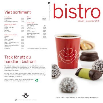 Tack för att du handlar i bistron! Vårt sortiment - SJ