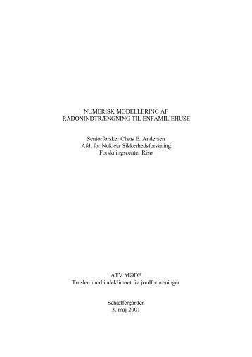 Numerical modelling of radon entry into single-family houses