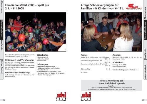 Jahresprogramm 2007/2008 - Skiclub Kraichgau eV