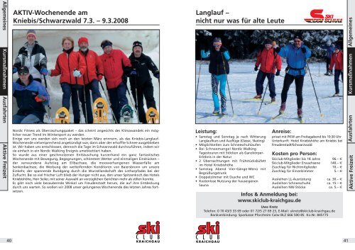Jahresprogramm 2007/2008 - Skiclub Kraichgau eV