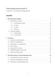 Elektromagnetismens grunder II Innehåll