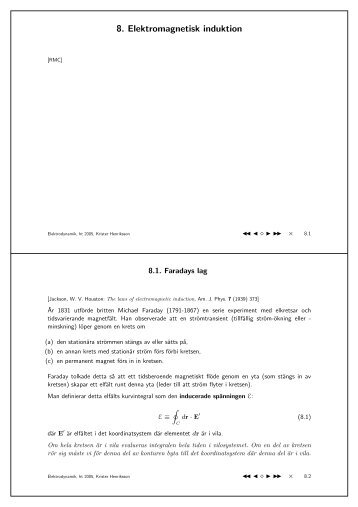 8. Elektromagnetisk induktion