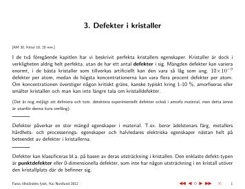 3. Defekter i kristaller