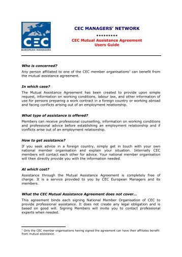 CEC Mutual Assistance Agreement - SKO