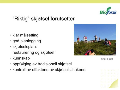 Biomangfold i beitelandskapet - Skog og landskap