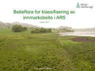 Beiteflora for klassifisering av innmarksbeite i AR5 - Skog og landskap