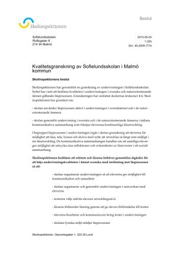 Namnge dokumentet - Skolinspektionen